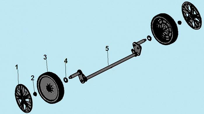 3 КОЛЕСА ГАЗОНОКОСИЛКА CHAMPION LM4622