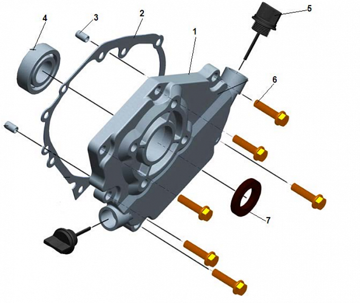 5 КРЫШКА МОТОПОМПА CHAMPION GHP40-2