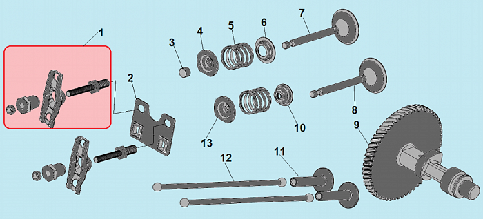 6 КЛАПАНА МОТОПОМПА CHAMPION GTP80H
