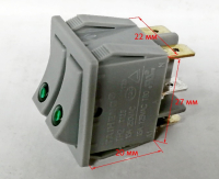 Выключатель двухклавишный ТН2 15А 250В